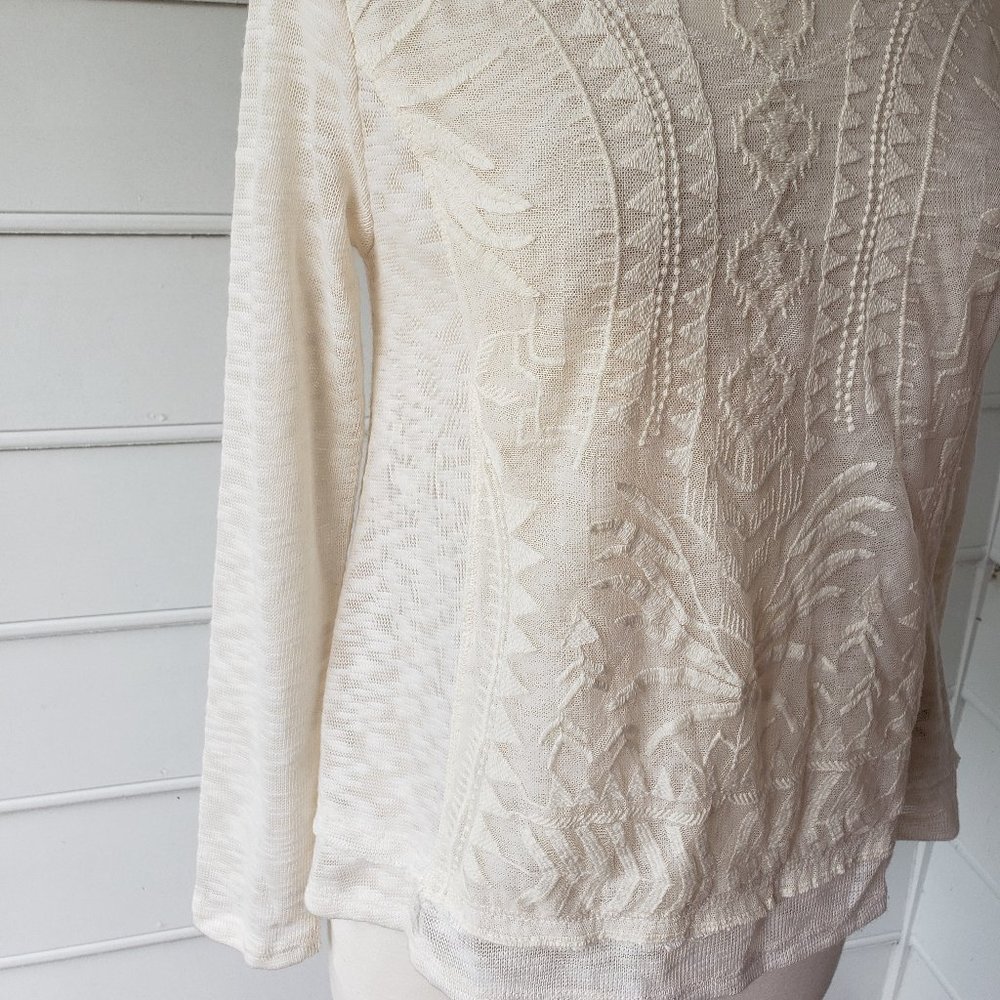 Xhilaration Knit Lace Overlay Sweater - Picture 5 of 10
